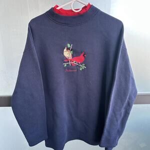 Lee Women's Navy and Red Sweatshirt